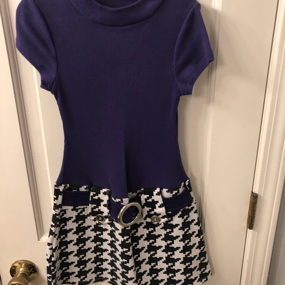 Stylish Purple and Black Kids Dress